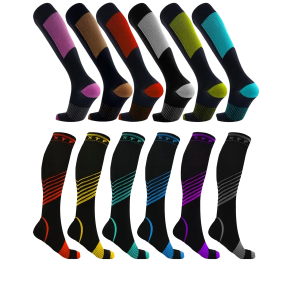6-Pairs: Copper-Infused Compression Socks