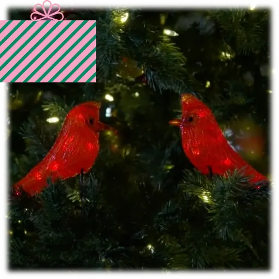 2-Pack: Winter Lane Cardinal Clips with Lights