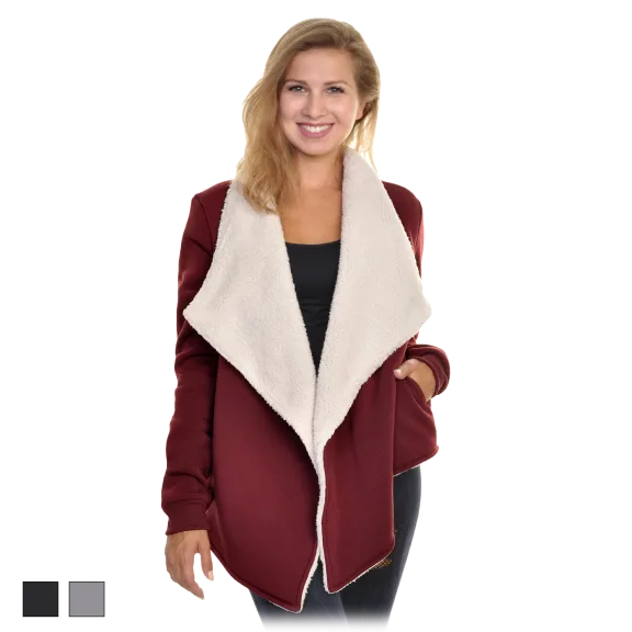 Angelina Women's Sherpa-Lined Cardigan