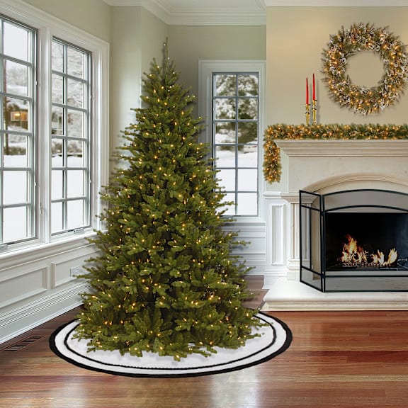 The Black-and-White Pompom Tree Skirt