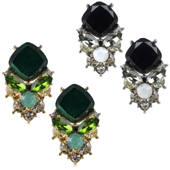 Jardin Crystal Cluster Earrings