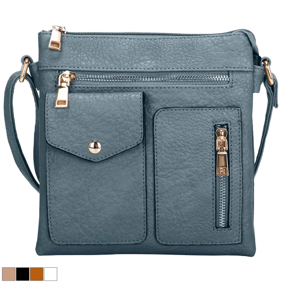 La Terre Vegan Leather Crossbody Messenger Bag