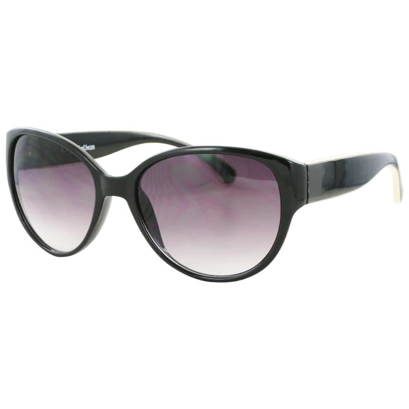 Kay Unger Black Modified Round Frames and Gradient Smoke Lenses