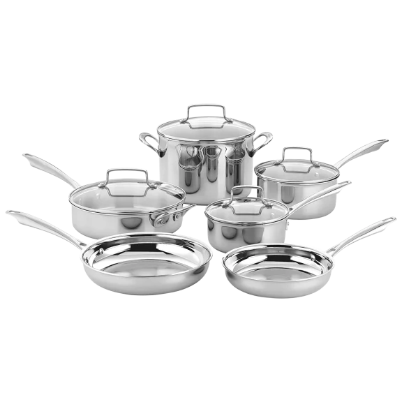 Cuisinart 10-piece Classic Tri-Ply Stainless Steel Cookware Set