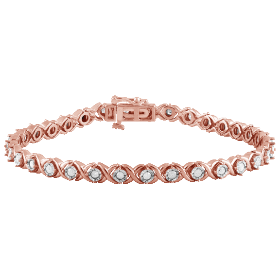 Diamond Muse 1 Carat TW Real Diamond XO Bracelet