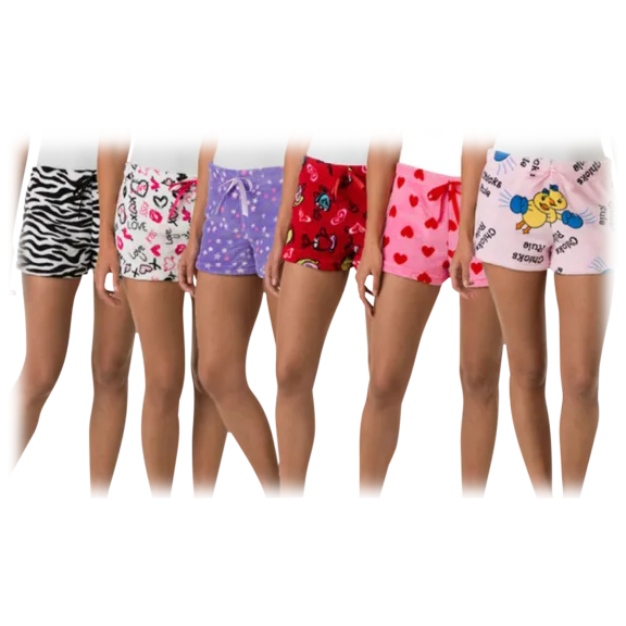5-Pack: Women's Soft & Cozy Lounge Plush Shorts