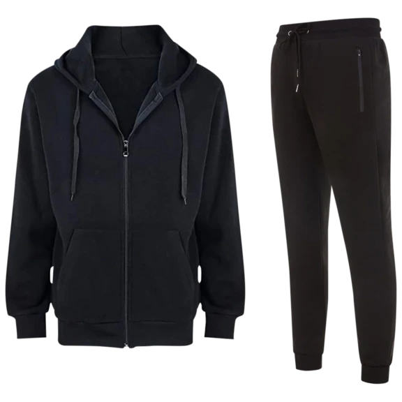 Nextex Apparel 2-Piece Men's Matching Fleece Zipper Joggers & Hoodie Set