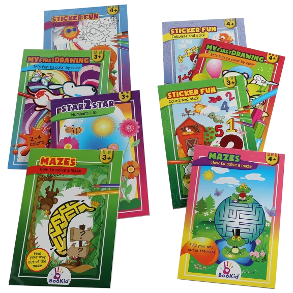 BooKid Jumbo Activity Set for Kids Ages 3-4