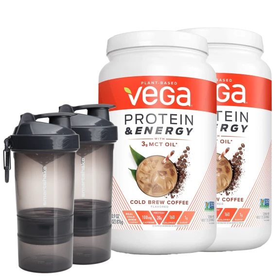 2-Pack: VEGA Protein & SmartShake Bundle (2 Protein Jars + 2 SmartShake Bottles)