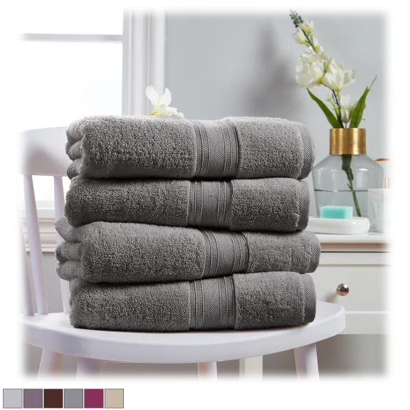 Spirit Linen Home 4-Piece Towel Set