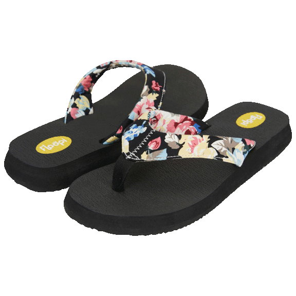Floopi Women's Isabella Yoga Mat Floral Flip Flop