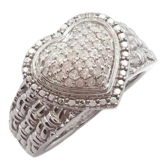 Savvy Cie Celestial Heart .25CT Diamond Ring