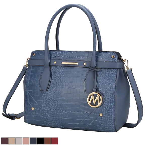MKF Collection Catarina Vegan Crocodile Leather Satchel Handbag