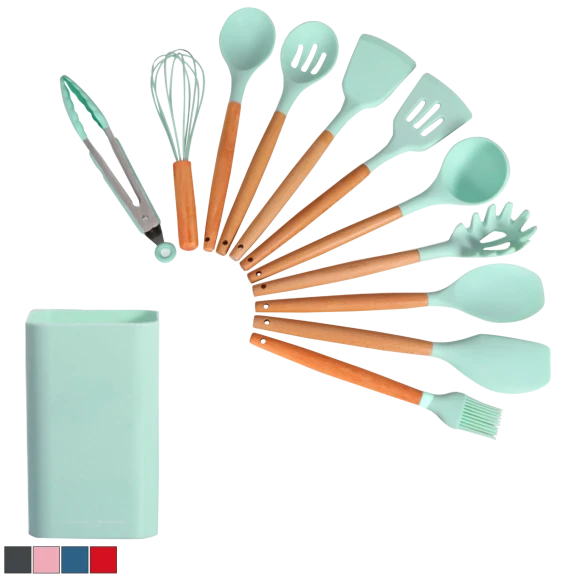 Ciana 12-Piece Non-Stick Silicone Cooking Utensils Set