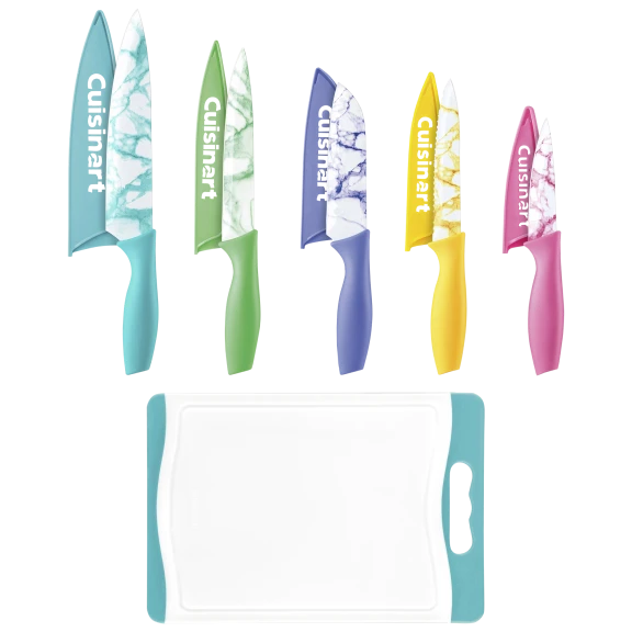 Cuisinart 5-Piece Knife Set with Matching Sheaths & Cutting Board