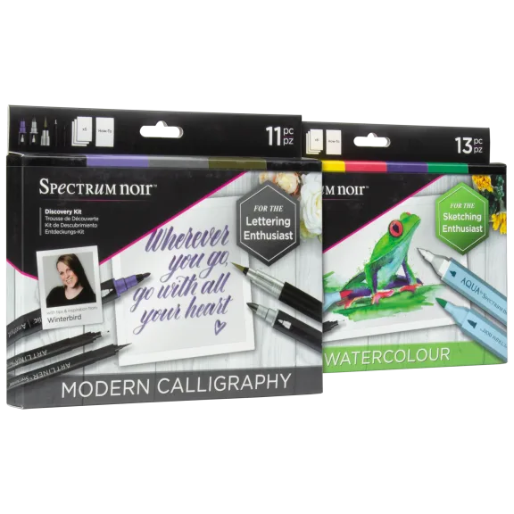 2-Pack: Spectrum Noir Discover Bundles Calligraphy & Water Color Sets