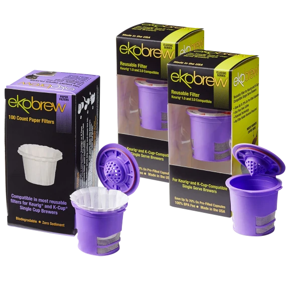 2-Pack: Ekobrew Classic Reusable Filter for Keurig with 100 Filters