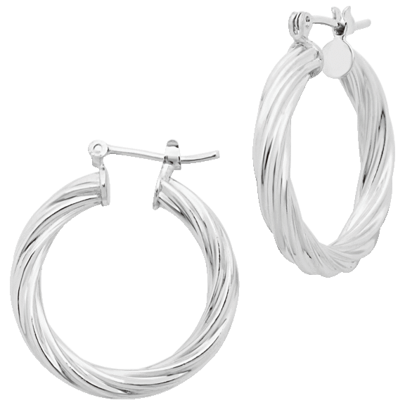 Rox & Rose 1" Twisted Hollow Hoops