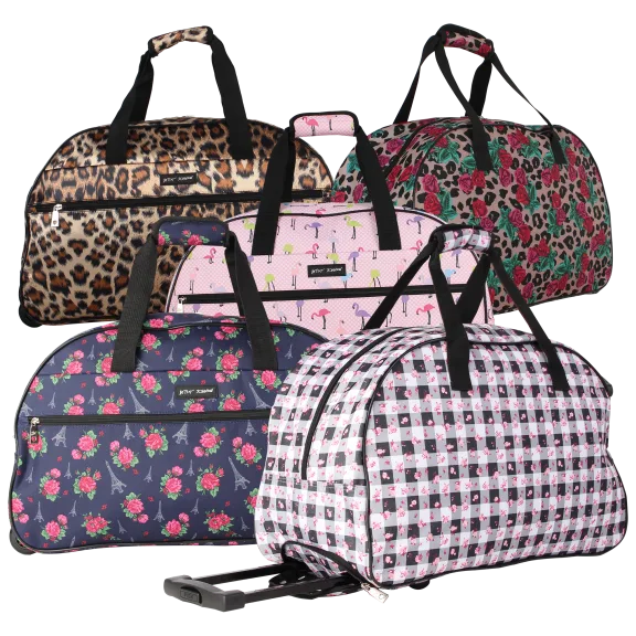 Betsey Johnson Designer Lightweight Carry On 22 Inch Duffel Bag