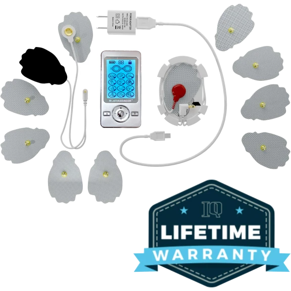 iQ Technologies Pro V 12-Mode EMS Tens Unit with 10 Pads
