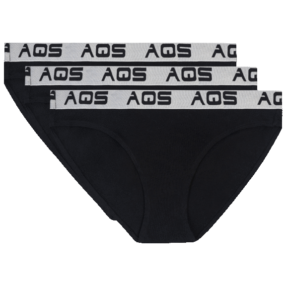 3-Pack: AQS Cotton Bikini Underwear