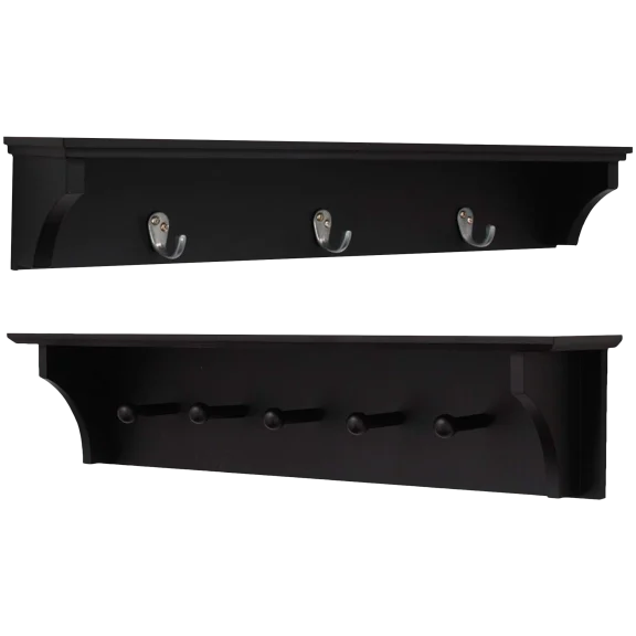 Kiera Grace Floating Peg & Hook Wall Shelves
