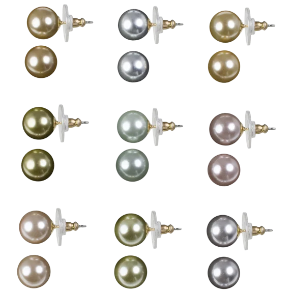 Kenneth Jay Lane Inaugural Set of 9 Pairs of Faux Pearl Earrings