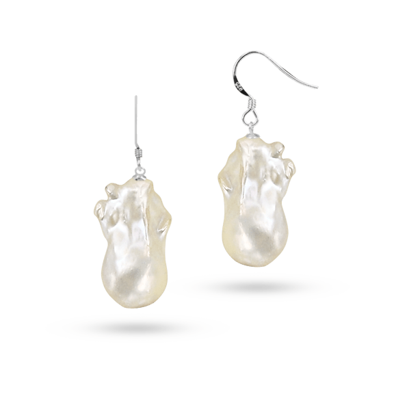 Pacific Pearls 20mm Giant Baroque Pearl Earrings