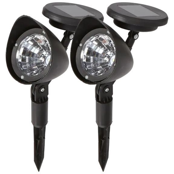 2-Pack: Sterno Home Solar-Powered Spot Light