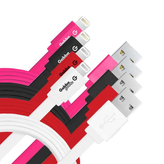 2-Pack: Flat Wire MFi Lightning USB Cables