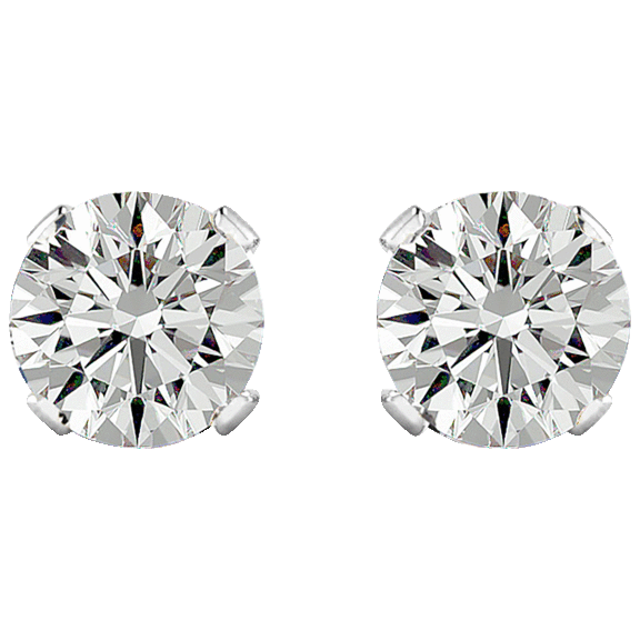 Moissanite 2.0 Carat TW Stud Earrings Set In 14K Gold