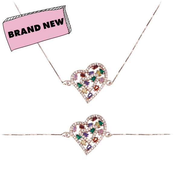 Pacific Pearls Bua Bay Soulmates 18K Gold & Swarovski Necklace & Bracelet Set