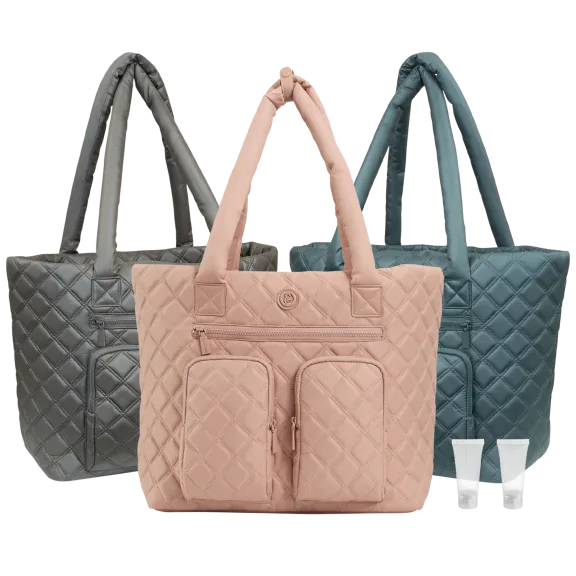 Joan & David Diamond Quilted Travel Tote
