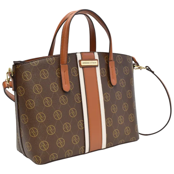 Adrienne Vittadini Signature Striped Satchel