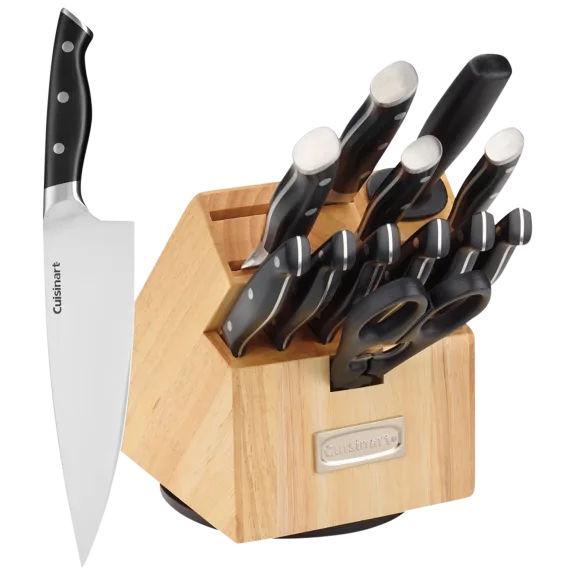 Cuisinart Classic 15-Piece Triple Rivet Rotating Knife Block Set
