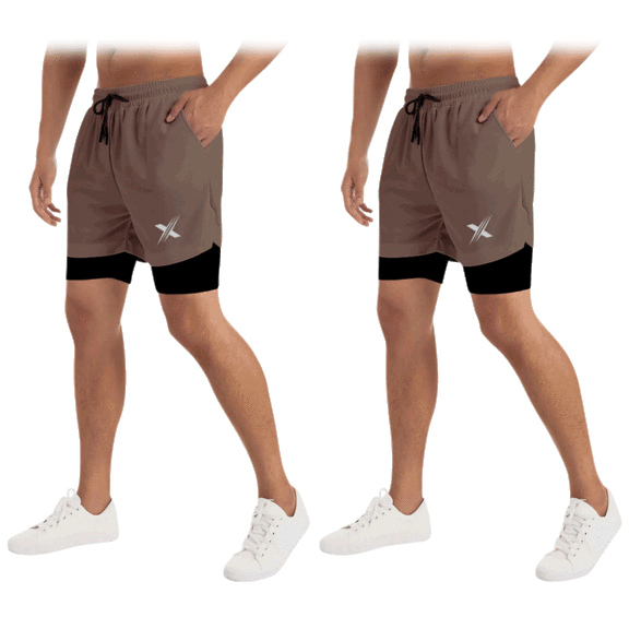 2-Pack: Extreme Fit Men's Essential Lightweight Running Shorts