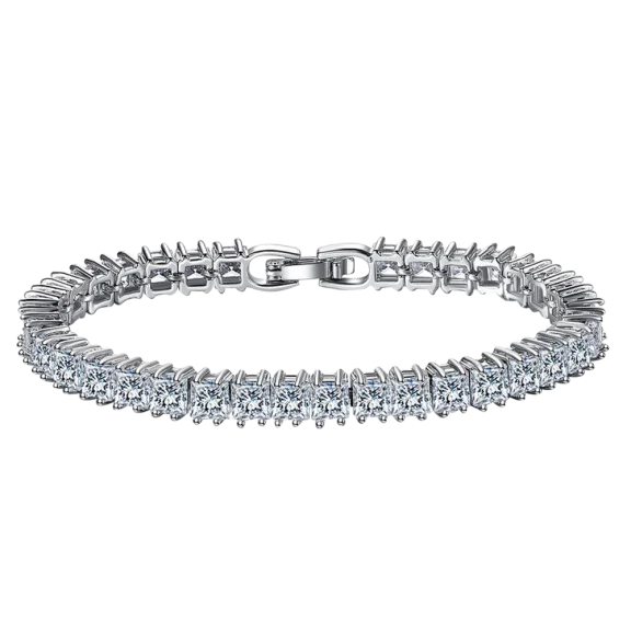 Hollywood Sensation Jasmine Princess Cut Tennis Bracelet