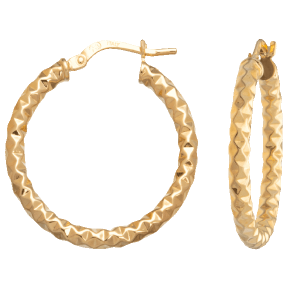 Romanza d'Italia 14Kt Plated Hoop Earrings