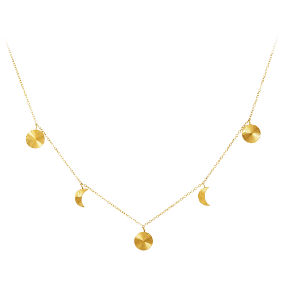 Savvy Cie 18K Gold Plated Charm Necklace