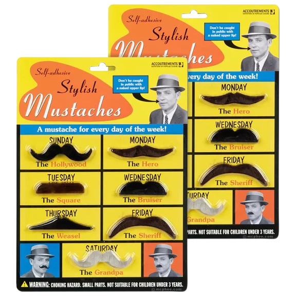 2-Pack Stylish Mustache Kits