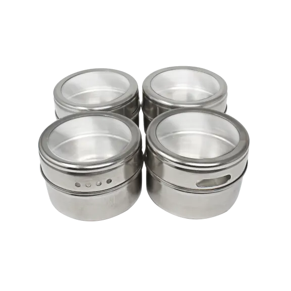 4-Pack: Space & Home Twist and Shake Magnetic Spice Jars