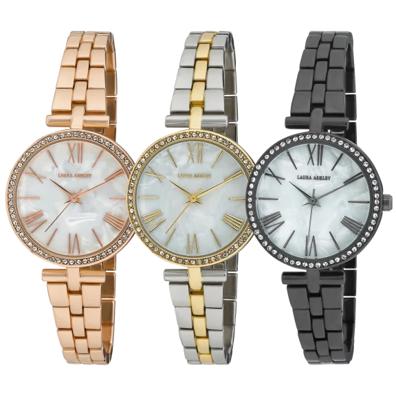 Laura Ashley T-Bar MOP Dial Bracelet Watch
