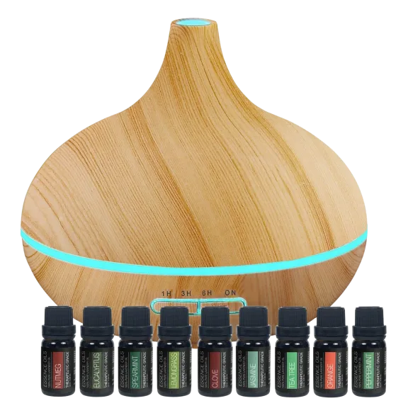 Pure Daily Care Ultrasonic Diffuser + 10 Pack Oil Gift Set