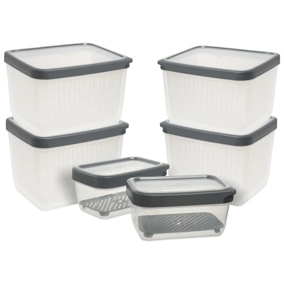 Geoffrey Zakarian 12-Piece Food Storage Canisters in Gray