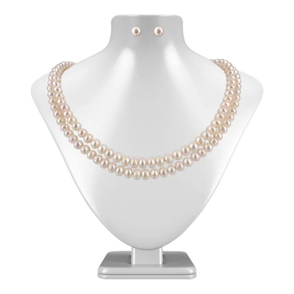 TARA ISLAND COLLECTION Double Strand Necklace & Earring Set