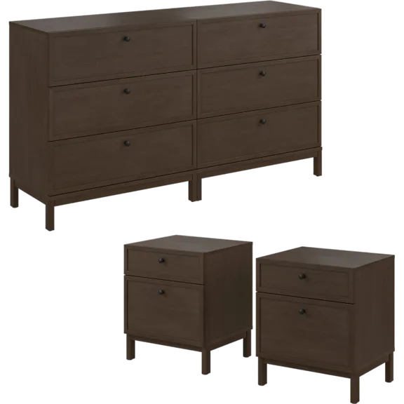 Bush Home Avery 3 Drawer Dresser and Nightstand Set