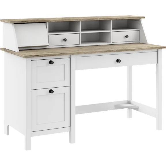 Mayfield 54W Computer Desk with Drawers and Desktop Organizer