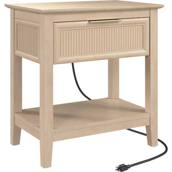 Camille Fluted End Table with Drawer