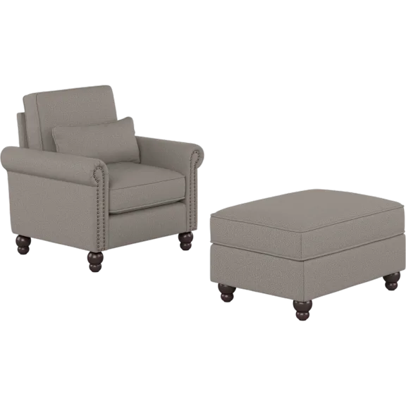 Coventry Accent Chair with Ottoman Set