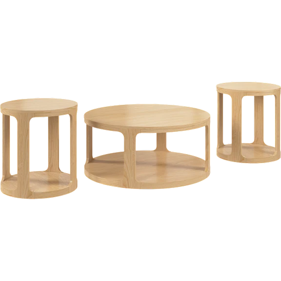 Vera Round Coffee Table with Set of 2 Round End Tables